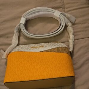 NWT Michael Kors Crossbody Bag in Orange and Tan